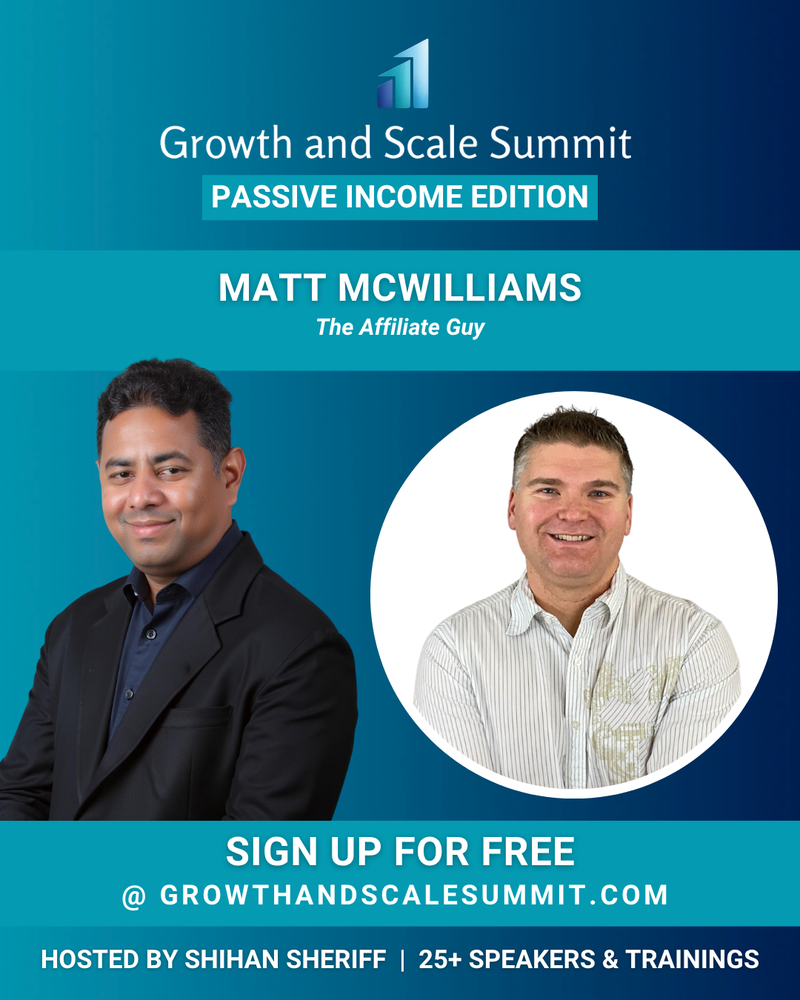 Matt McWilliams - Growth & Scale Summit Banner